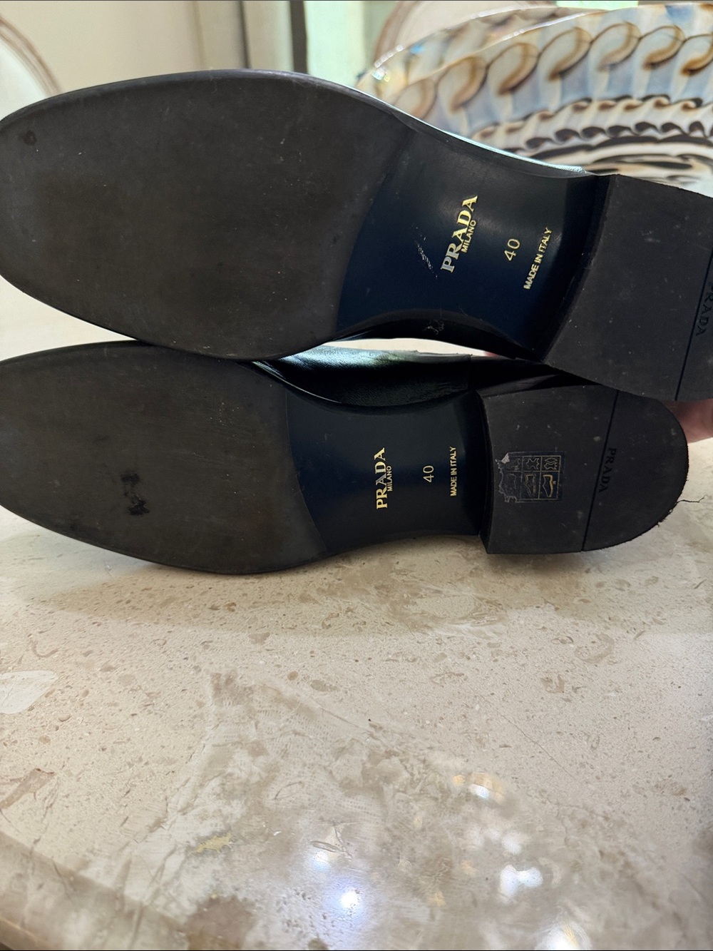 Prada woman's  Black Leather Chelsea Boots - Picture 5 of 5